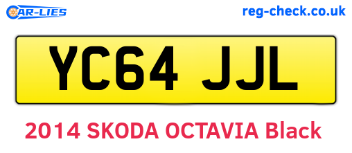 YC64JJL are the vehicle registration plates.
