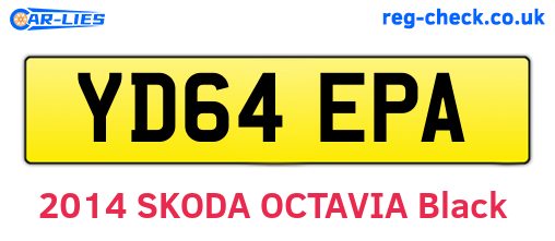 YD64EPA are the vehicle registration plates.