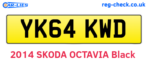 YK64KWD are the vehicle registration plates.