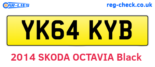 YK64KYB are the vehicle registration plates.