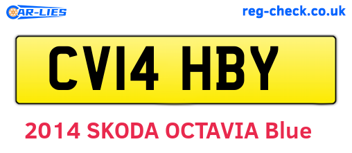 CV14HBY are the vehicle registration plates.