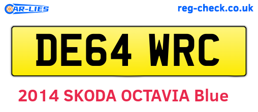 DE64WRC are the vehicle registration plates.