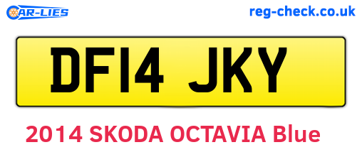 DF14JKY are the vehicle registration plates.