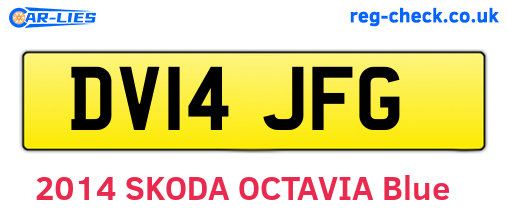 DV14JFG are the vehicle registration plates.
