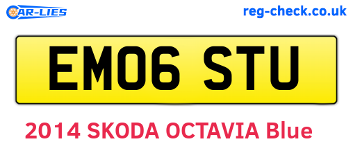 EM06STU are the vehicle registration plates.