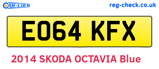 EO64KFX are the vehicle registration plates.