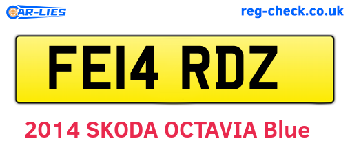 FE14RDZ are the vehicle registration plates.