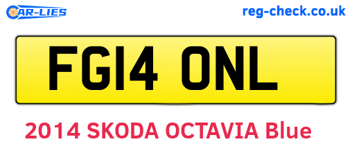 FG14ONL are the vehicle registration plates.