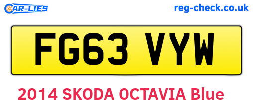 FG63VYW are the vehicle registration plates.