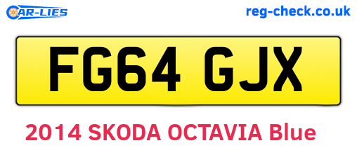 FG64GJX are the vehicle registration plates.