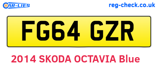 FG64GZR are the vehicle registration plates.