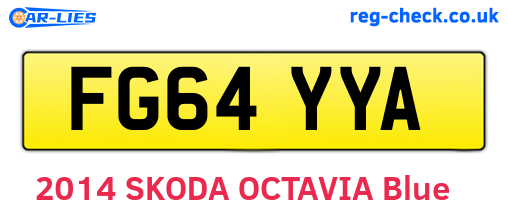 FG64YYA are the vehicle registration plates.