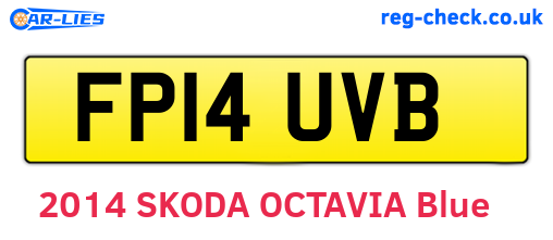 FP14UVB are the vehicle registration plates.
