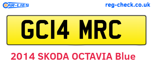 GC14MRC are the vehicle registration plates.