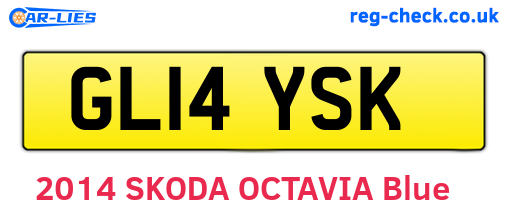 GL14YSK are the vehicle registration plates.
