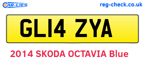 GL14ZYA are the vehicle registration plates.