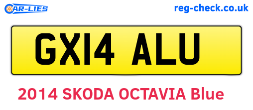 GX14ALU are the vehicle registration plates.