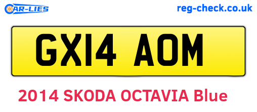 GX14AOM are the vehicle registration plates.