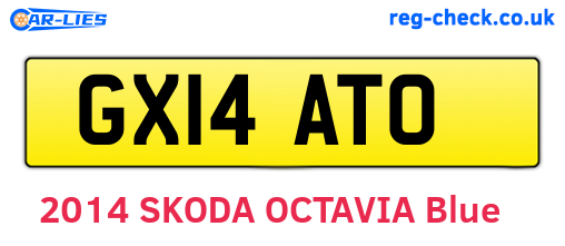 GX14ATO are the vehicle registration plates.