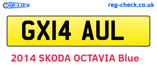 GX14AUL are the vehicle registration plates.
