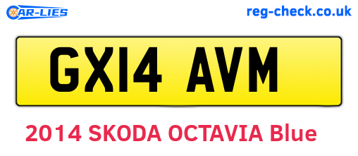 GX14AVM are the vehicle registration plates.