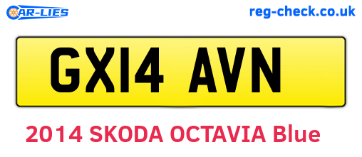 GX14AVN are the vehicle registration plates.