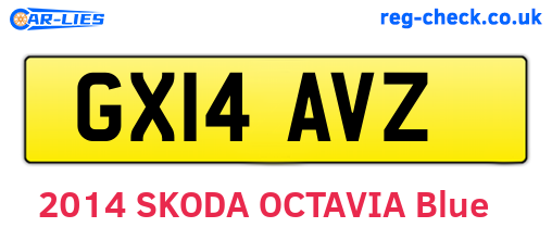 GX14AVZ are the vehicle registration plates.