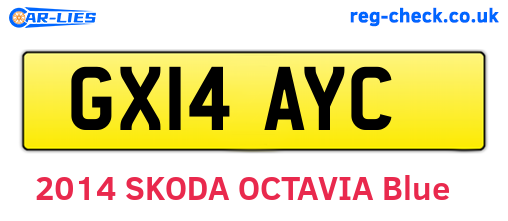 GX14AYC are the vehicle registration plates.