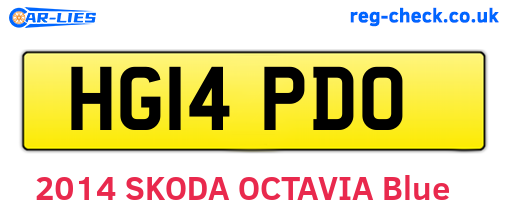 HG14PDO are the vehicle registration plates.