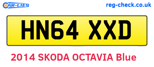 HN64XXD are the vehicle registration plates.
