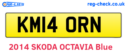 KM14ORN are the vehicle registration plates.