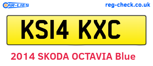 KS14KXC are the vehicle registration plates.