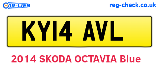 KY14AVL are the vehicle registration plates.
