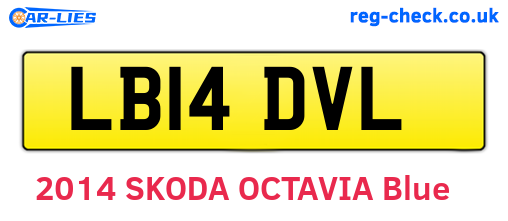 LB14DVL are the vehicle registration plates.