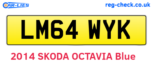 LM64WYK are the vehicle registration plates.