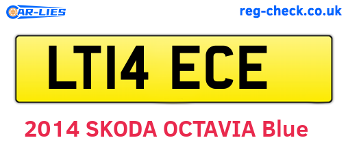 LT14ECE are the vehicle registration plates.