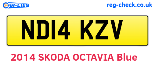 ND14KZV are the vehicle registration plates.