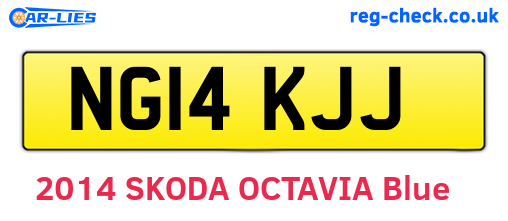 NG14KJJ are the vehicle registration plates.