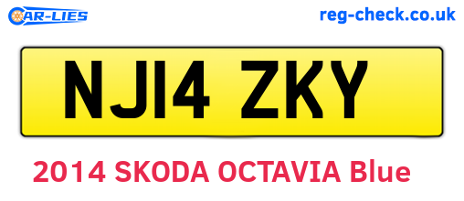 NJ14ZKY are the vehicle registration plates.