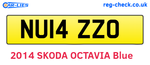 NU14ZZO are the vehicle registration plates.