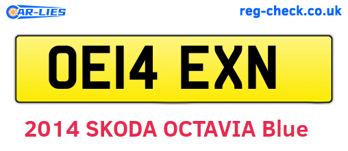 OE14EXN are the vehicle registration plates.