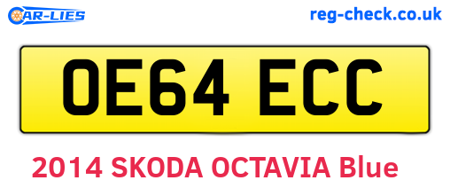 OE64ECC are the vehicle registration plates.