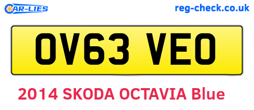 OV63VEO are the vehicle registration plates.