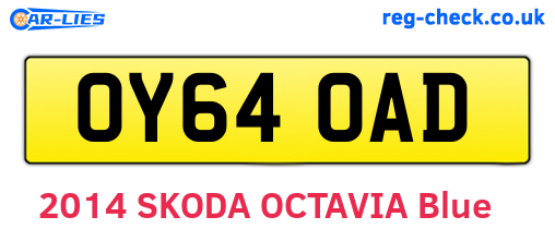 OY64OAD are the vehicle registration plates.