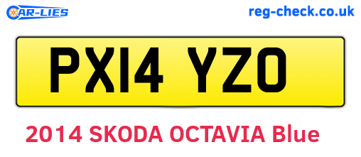 PX14YZO are the vehicle registration plates.