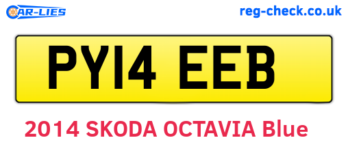 PY14EEB are the vehicle registration plates.
