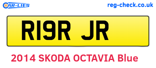 R19RJR are the vehicle registration plates.