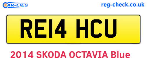 RE14HCU are the vehicle registration plates.