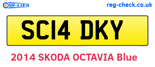 SC14DKY are the vehicle registration plates.