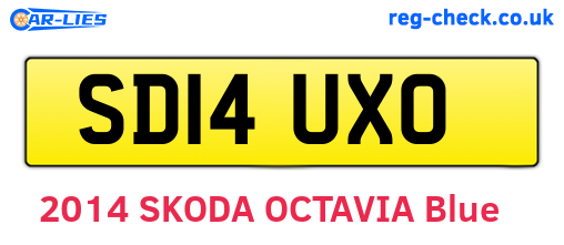 SD14UXO are the vehicle registration plates.